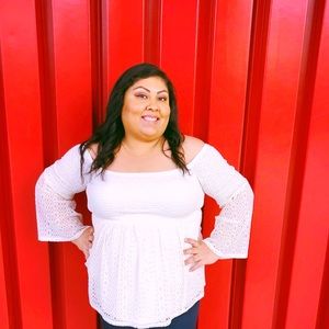 Off the shoulder lace top